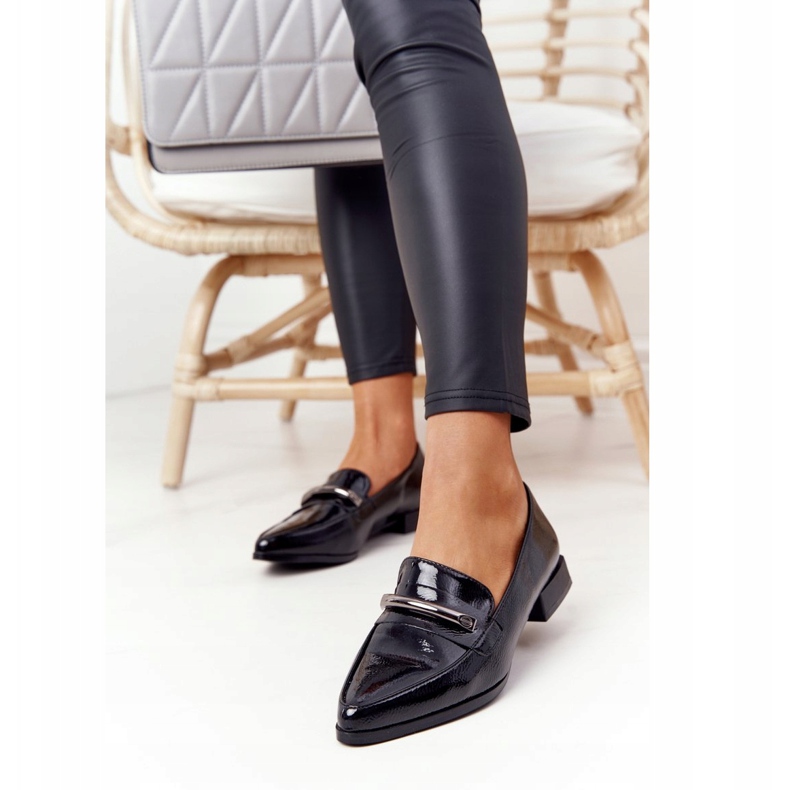 S.Barski Elegáns mokkaszinok S. Barski Prémium lakkozott fekete 2