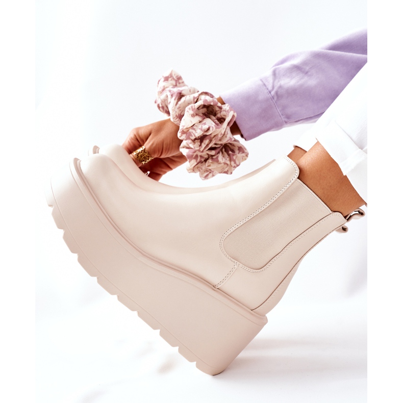 PB1 Meleg csizma Bézs Montiano 1