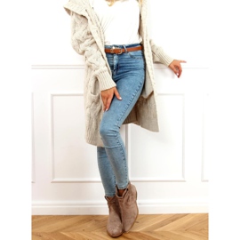 Női cowboy csizma bézs 99-65 Taupe 1