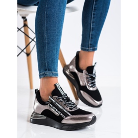 VINCEZA cipzár cipzárral fekete aranysárga 2