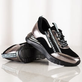 VINCEZA cipzár cipzárral fekete aranysárga 1