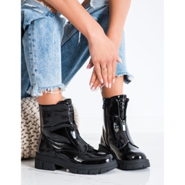 Lakkozott S. Barski cipzáras táskák fekete 1