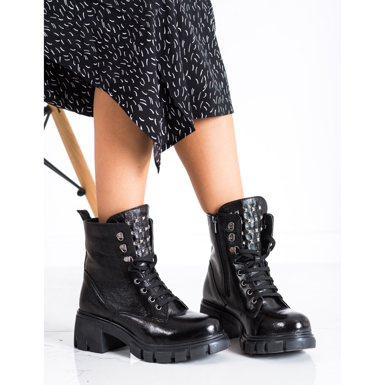 SHELOVET Divatos munkások csapokkal fekete 1