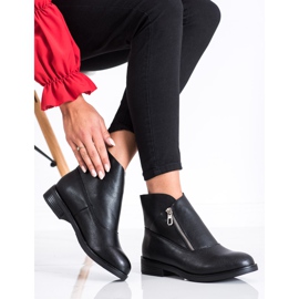 SHELOVET Fekete csizma cipzárral 2