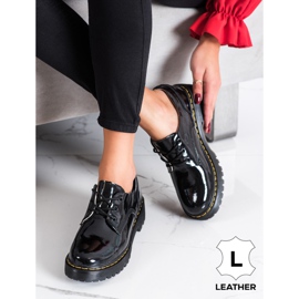 Filippo Fűzött bőrcipő fekete 1