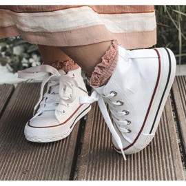 FRROCK Gyermek klasszikus magas fehér Filemon cipők 5