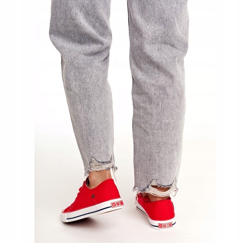 Női cipők Low Big Star Red DD274339 piros 2