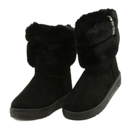 Big Star Női Mukluki melegített nagycsillag II274123 fekete 2