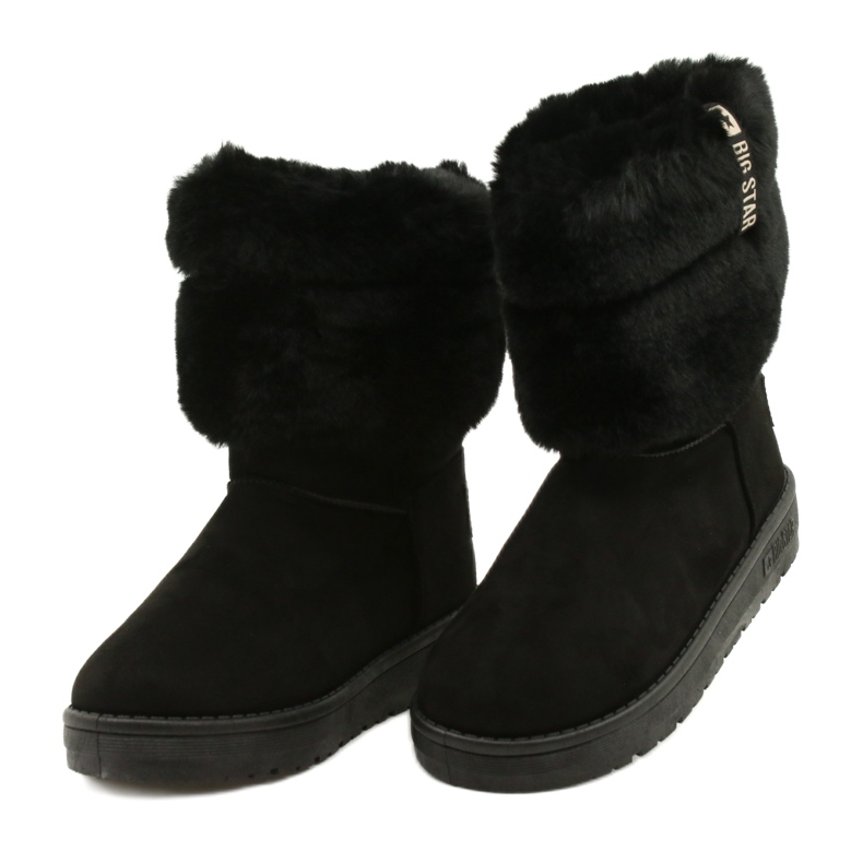 Big Star Női Mukluki melegített nagycsillag II274123 fekete 2
