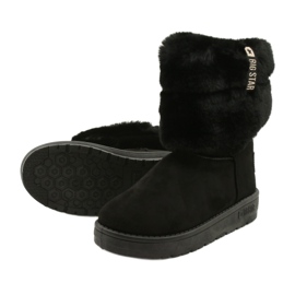 Big Star Női Mukluki melegített nagycsillag II274123 fekete 4