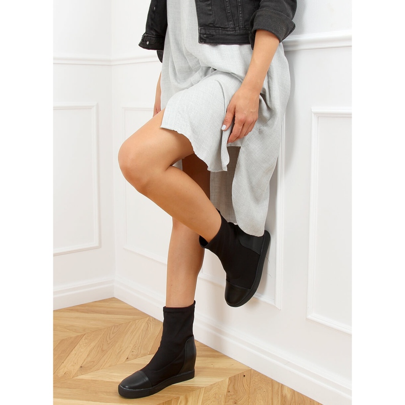 Fekete zokni ék csizma fekete HQ887 Fekete 2