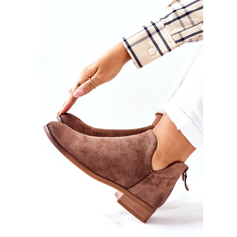 Vinceza Női velúr meleg csizma bézs színű Joaliene 1