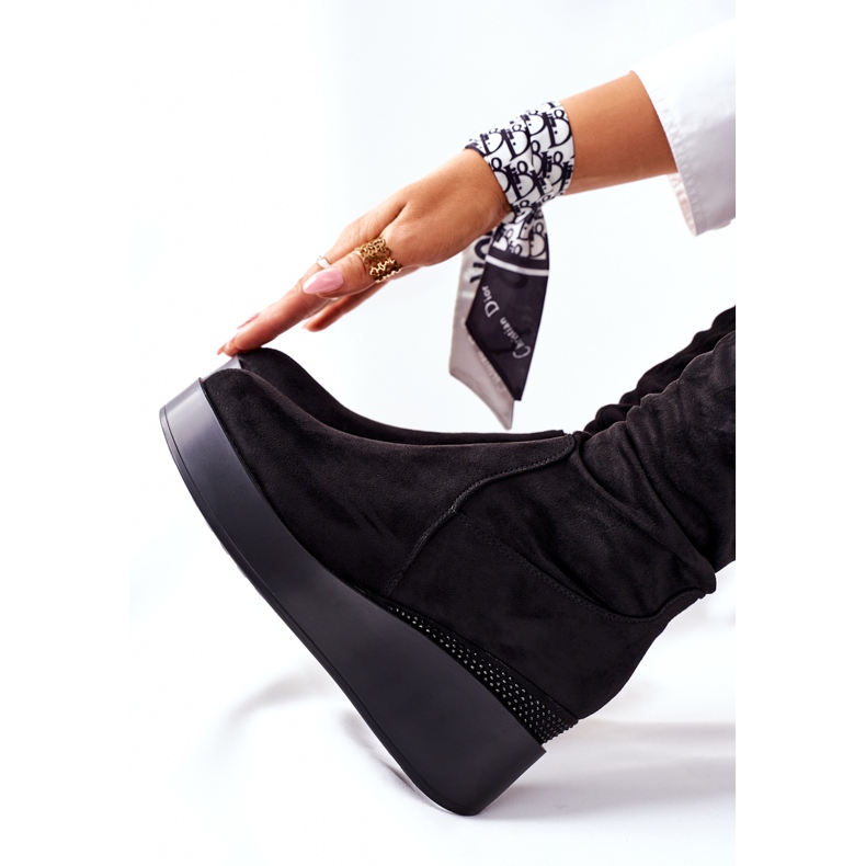 S.Barski Velúr ék csizma S. Barski Fekete Celina 1