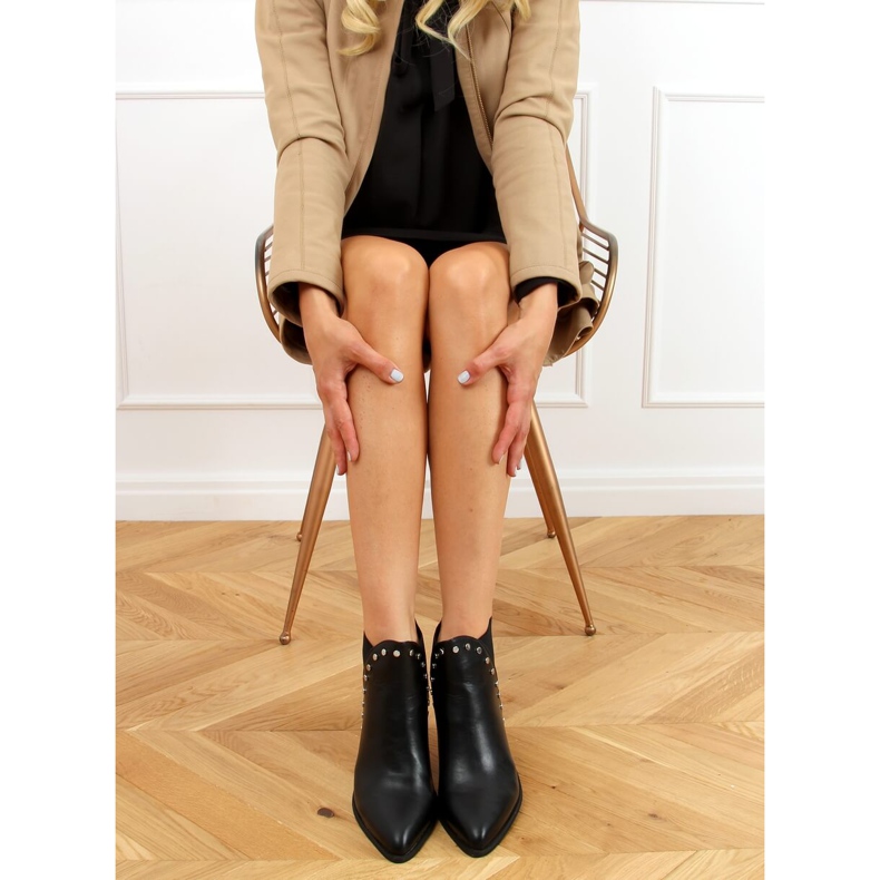 Fekete Chelsea csizma nőknek C753 Fekete 2