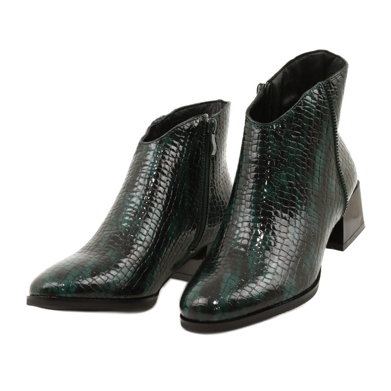 M.Daszyński Szigetelt csizma Daszyński MR2130-8 Zöld fekete 2