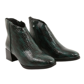 M.Daszyński Szigetelt csizma Daszyński MR2130-8 Zöld fekete 4