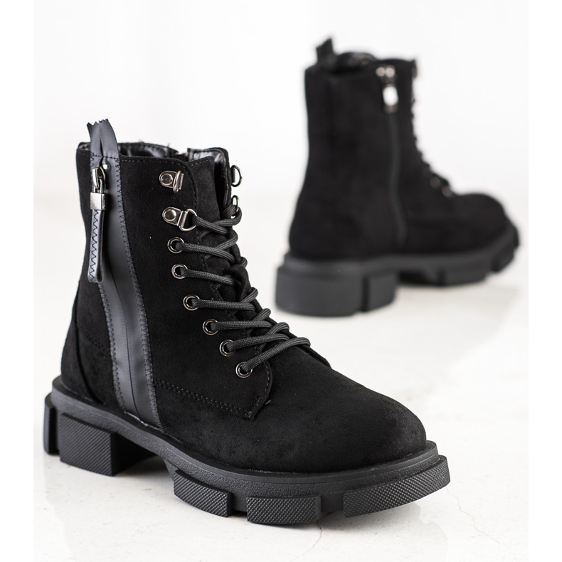 Cm Paris Fekete csapdázók dekoratív cipzárral 1