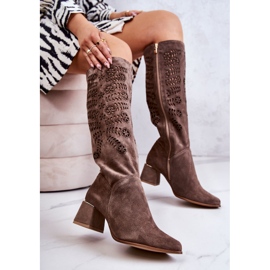 Lewski Shoes Suede Lewski csizma áttört barna Romena 2