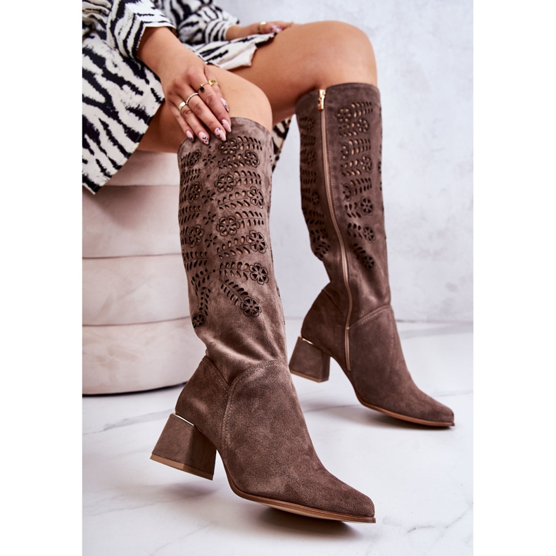 Lewski Shoes Suede Lewski csizma áttört barna Romena 2