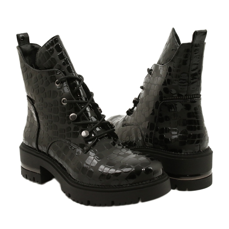 Stílusos Sergio Leone TR744 csizma fekete 5