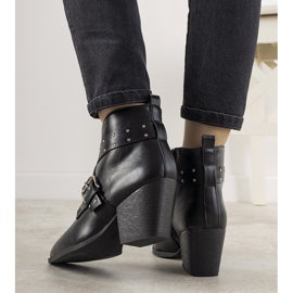 Fekete Jodhpur csizma csatdal és Rubio csapokkal 1 Fekete Jodhpur csizma csatdal és Rubio csapokkal 1