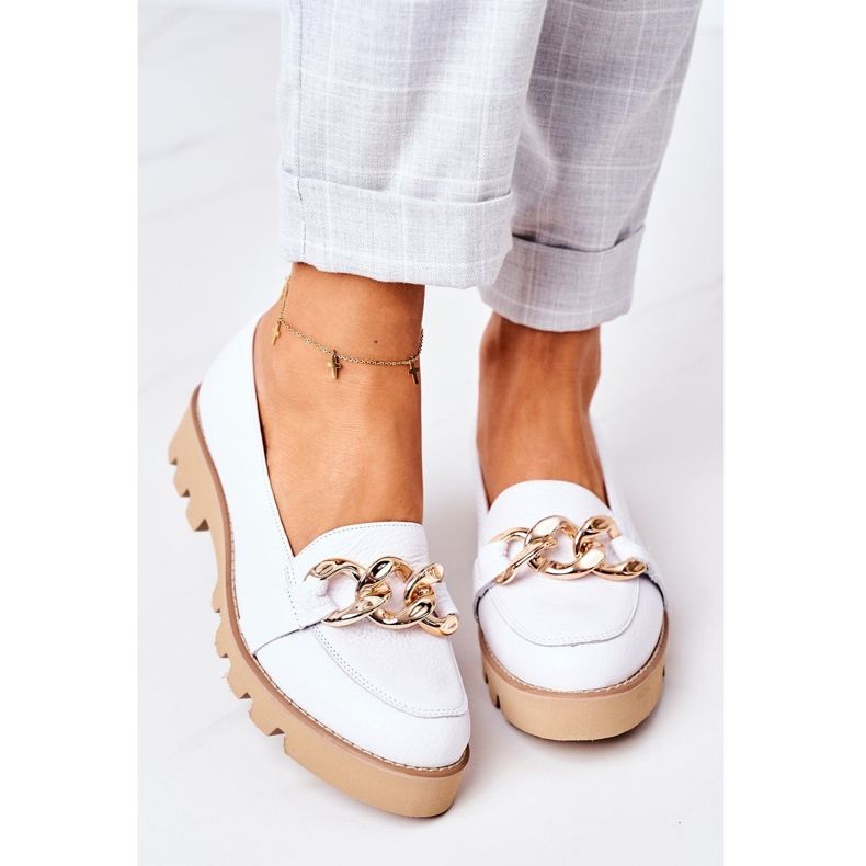 Bőr cipők Lewski Shoes 3040 Fehér 4