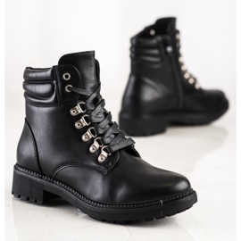 Cm Paris Alkalmi fűzős csizma fekete 1