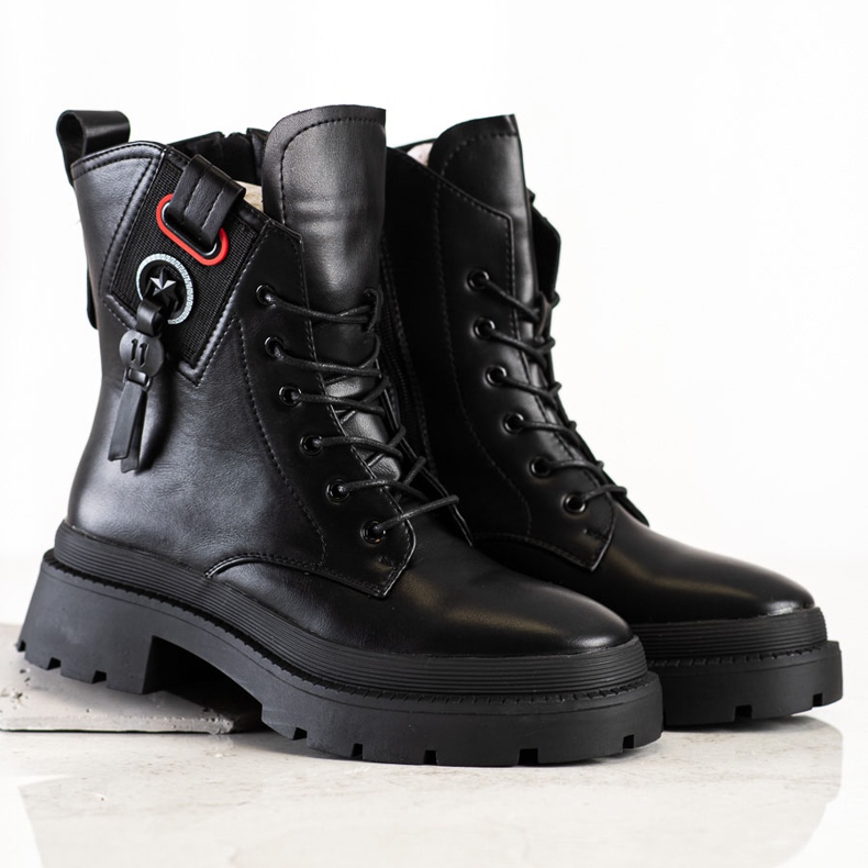 Seastar Fekete dolgozók öko bőrrel 1