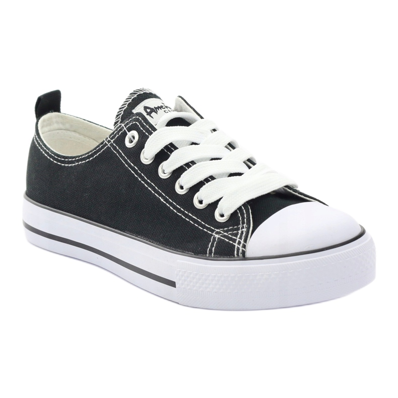 American Club Klasszikus fekete cipők Amerikai DSLN-01 cipők 1