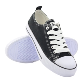 American Club Klasszikus fekete cipők Amerikai DSLN-01 cipők 3