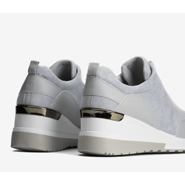 Szürke Velasco velúr ék cipők 1