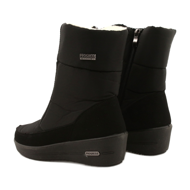 Progress Női könnyű hócsizma a prémes progj-22-126 fekete 3