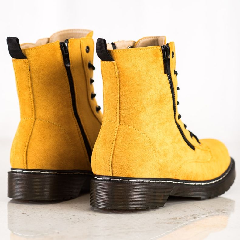 SHELOVET Sárga csapdázók dekoratív cipzárral 1