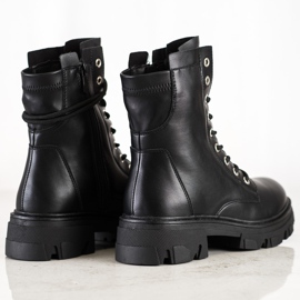 Bestelle Fűzős munkások öko bőrrel fekete 1