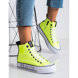 Női cipők Big Star II274015 sárga 1