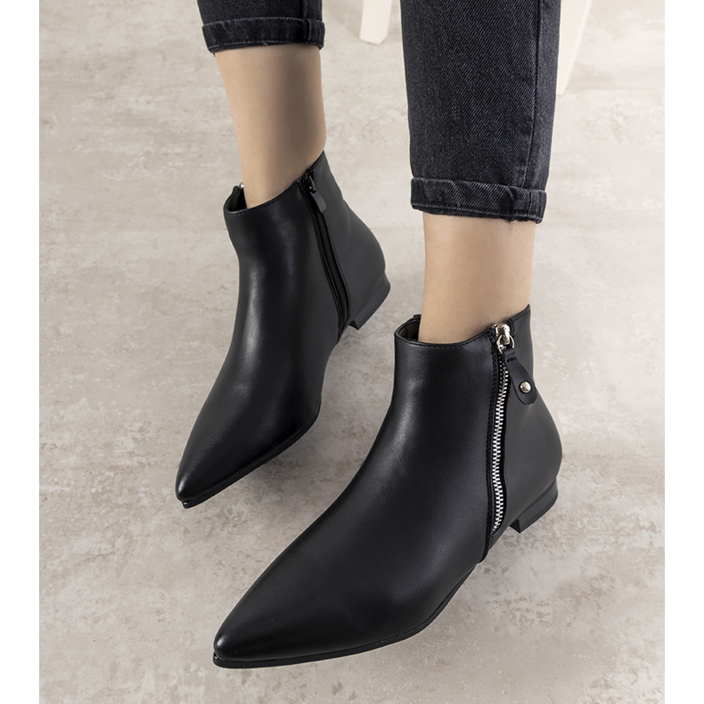 Santanosik fekete női bokacsizma 1