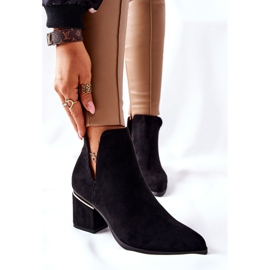 PS1 Női velúr csizma kivágással Black Noel fekete 1