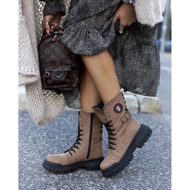 NAVY DOT Női csizma Csapdázók Munkások Brown Monope barna 2