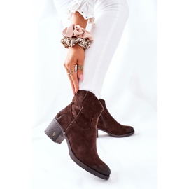 Vinceza Női barna velúr meleg meleg csizma Hillbrook 2