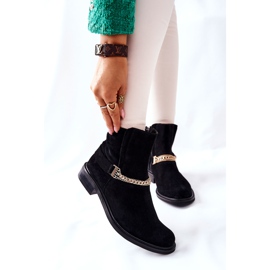 Női bőrcsizma Nicole Black Dome fekete 1