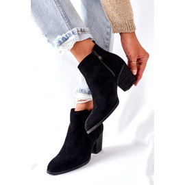 Női klasszikus velúr csizma Fekete Flashbrook 3