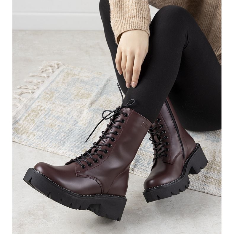 Maroon magas Big Star csizma nőknek Ochoa bordó 1