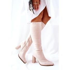 PS1 Női meleg csizma Aranylábú bézs Puentos 1