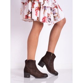 Kényelmes VINCEZA velúr csizma barna 2