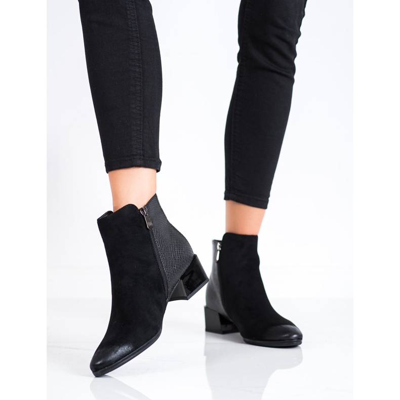 Csizma Snake Print VINCEZA betéttel fekete 2 Csizma Snake Print VINCEZA betéttel fekete 2