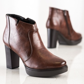 Sabatina Alacsony csizma a platformon barna 1