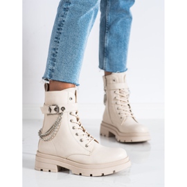 Bestelle Divatos munkások lánccal bézs 2