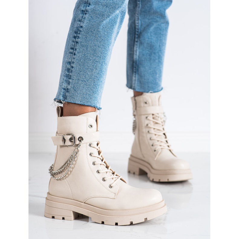 Bestelle Divatos munkások lánccal bézs 2