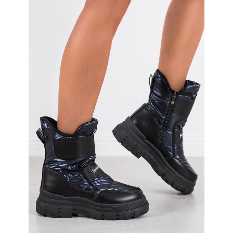 Seastar Tépőzáras hócsizma fekete kék 1