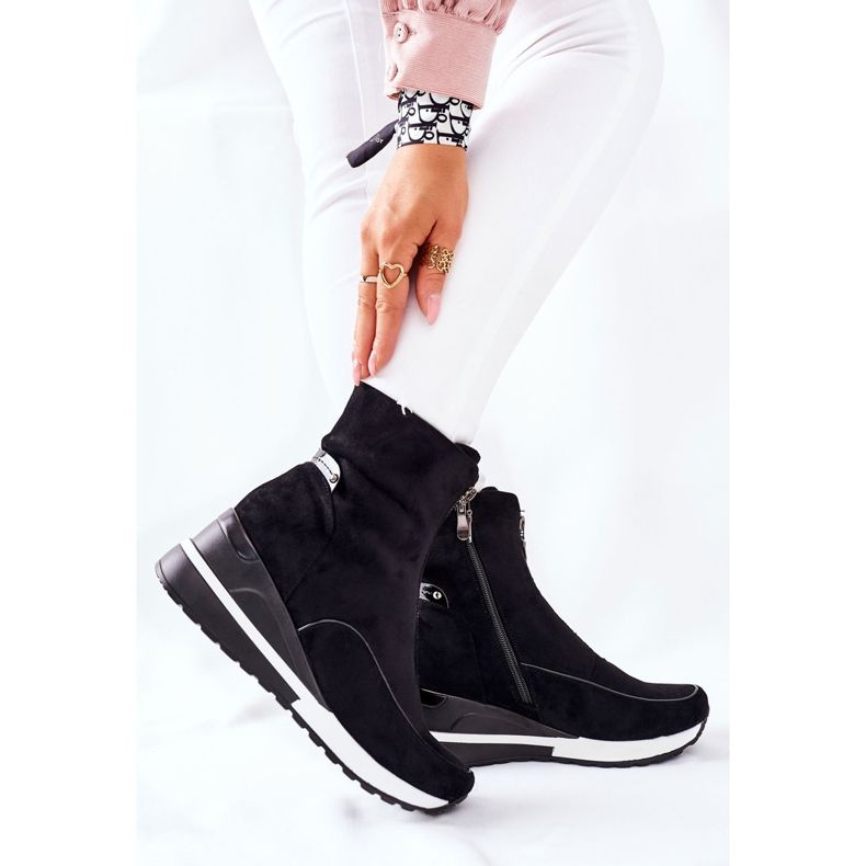 Vinceza Női csizma ék Fekete Glenvar 1